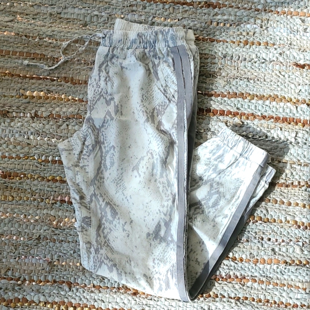 Snake print joggers